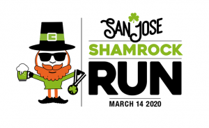 San Jose shamrock run logo